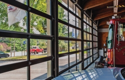 Heavy insulated commercial garage door